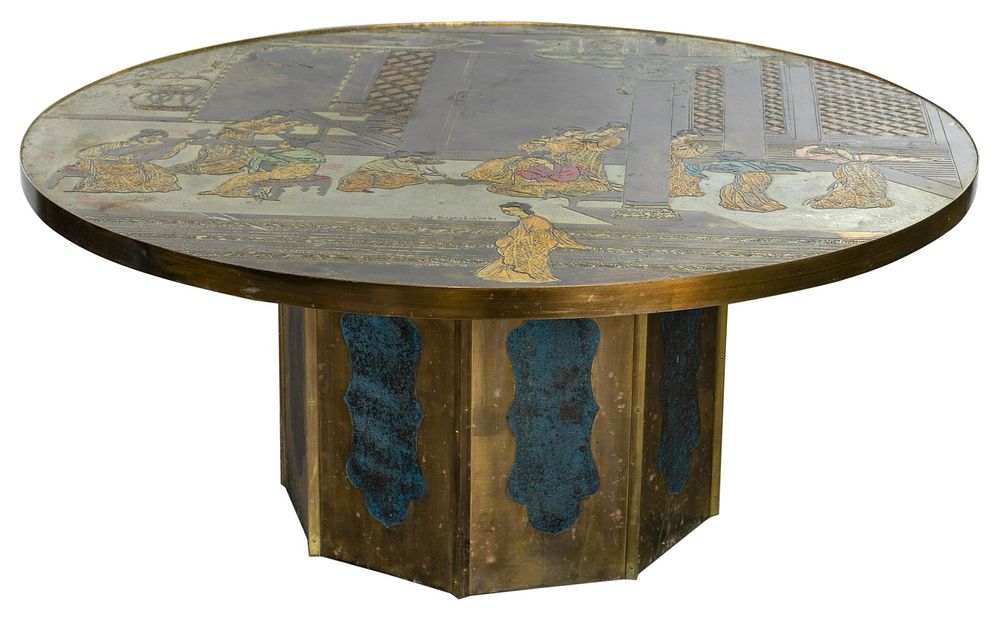 Lot 430: Philip and Kelvin Lavern MCM Asian Coffee Table