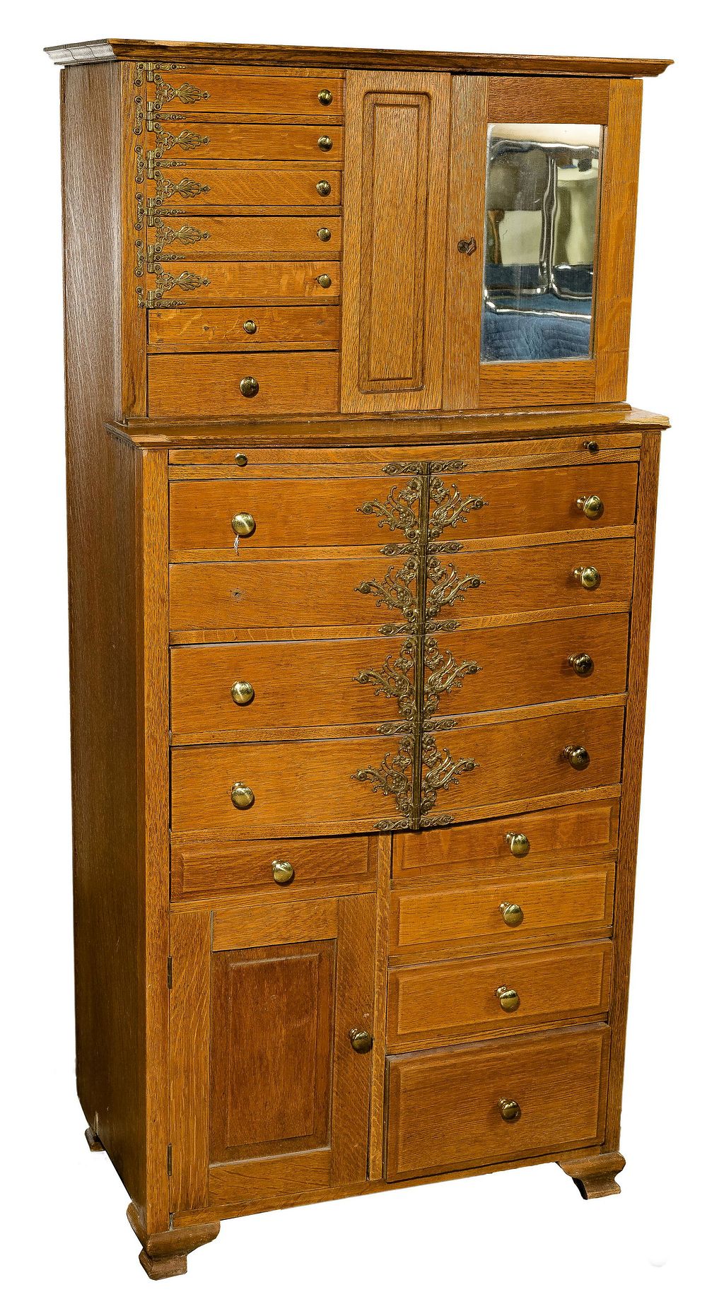 Lot 446: Oak Dental Cabinet