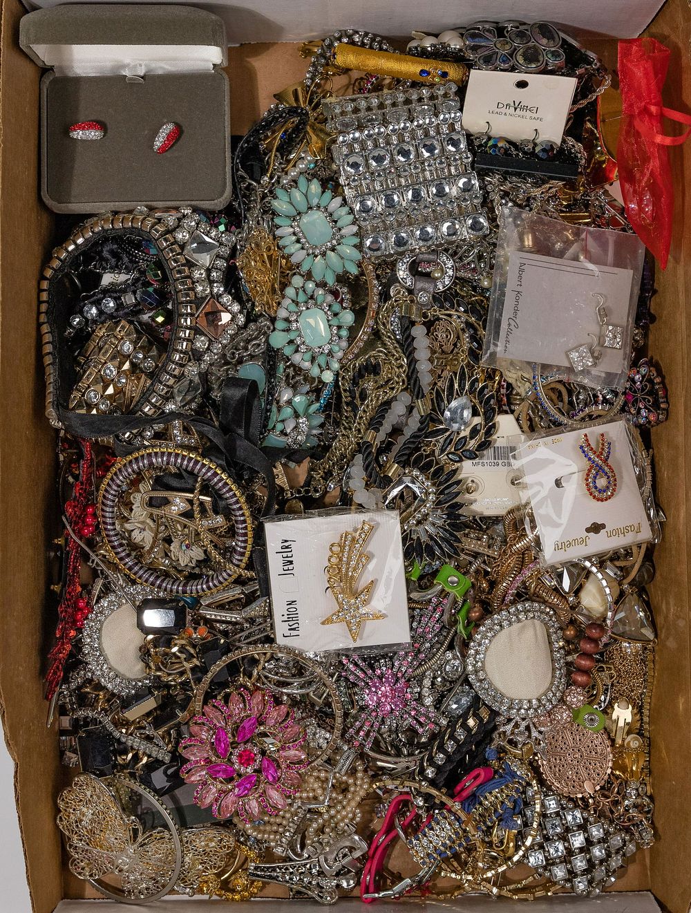 Lot 164: Rhinestone Costume Jewelry Assortment