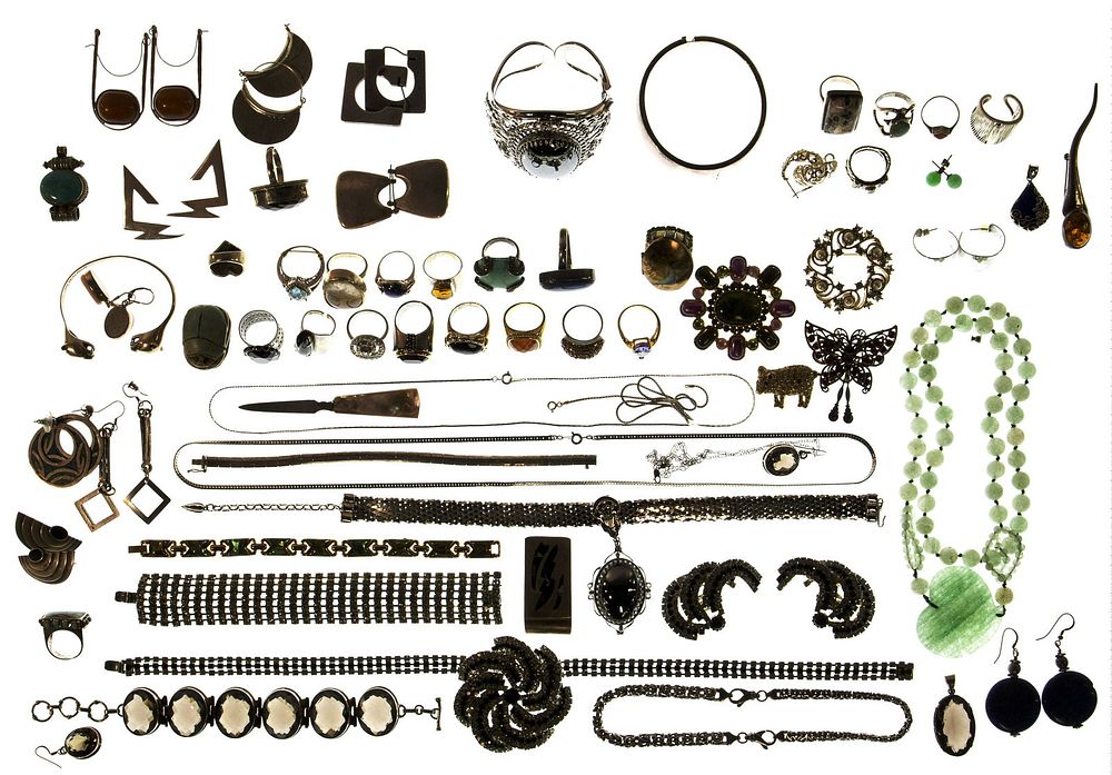 Lot 177: Silver, Rhinestone and Costume Jewelry Assortment