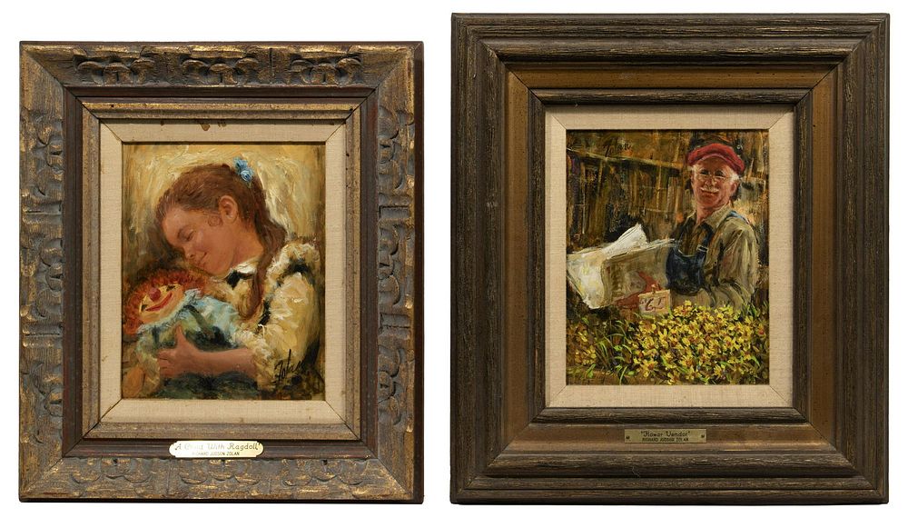 Lot 206: Richard Judson Zolan (American, 1931-2001) Oils on Panel
