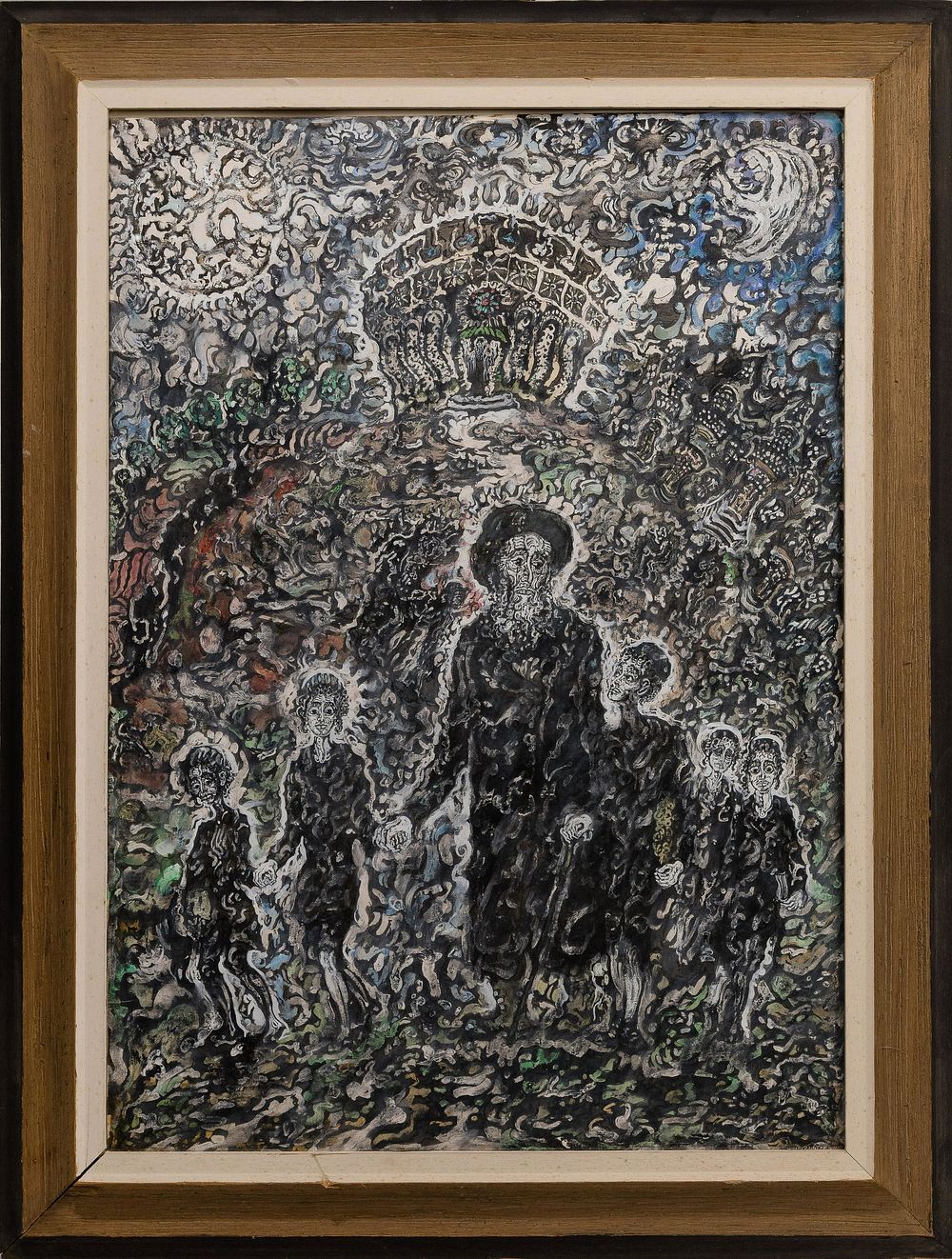 Lot 211: Zdzislaw Lachur (Polish, 1920-2007) Ink and Gouache on Paper