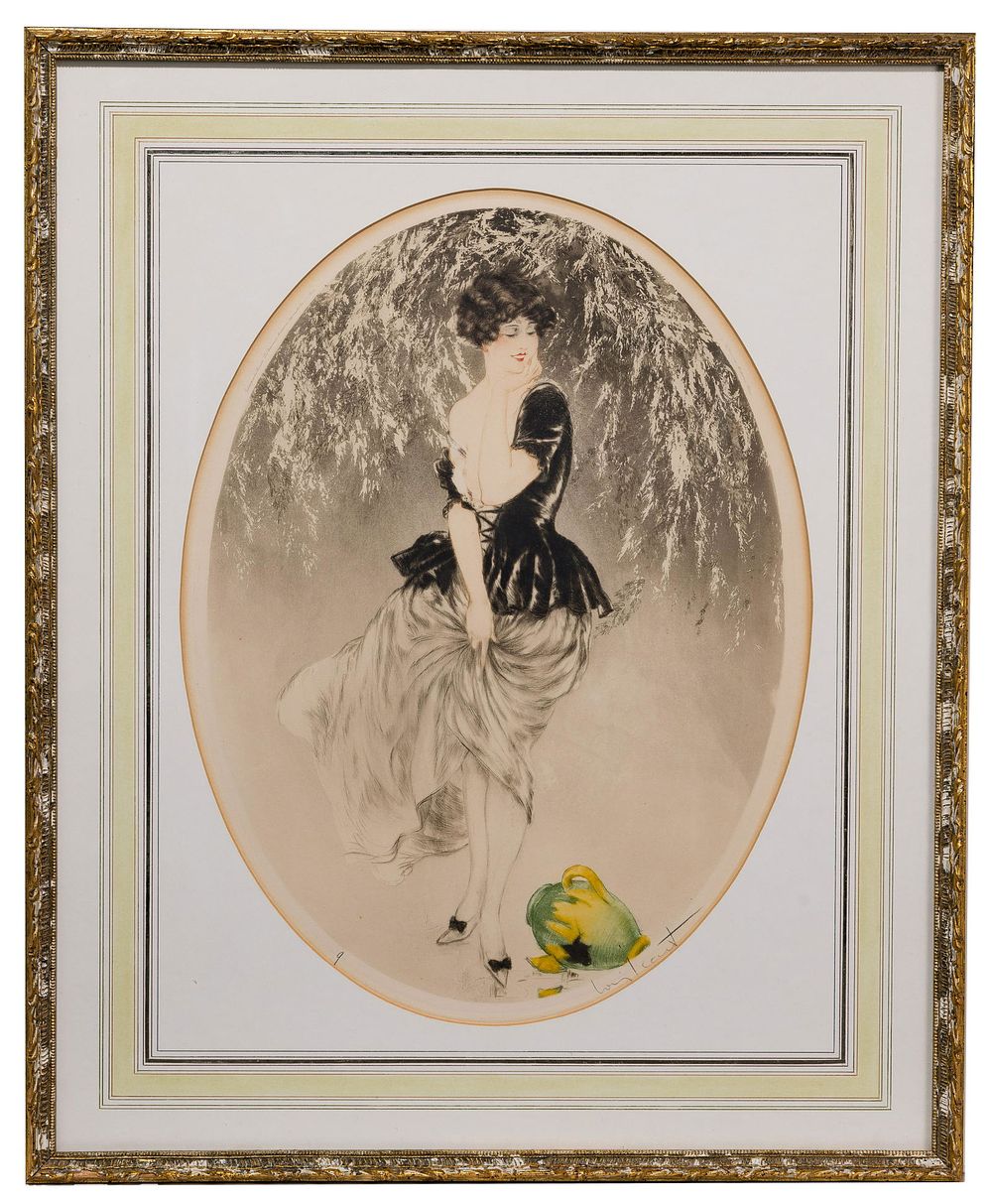 Lot 225: Louis Icart (French, 1888-1950) 'Broken Green Jug' Etching