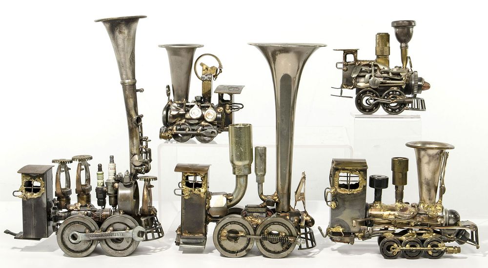Lot 235: Sonny Dalton (American, 1933-2011) Mixed Metal Trains