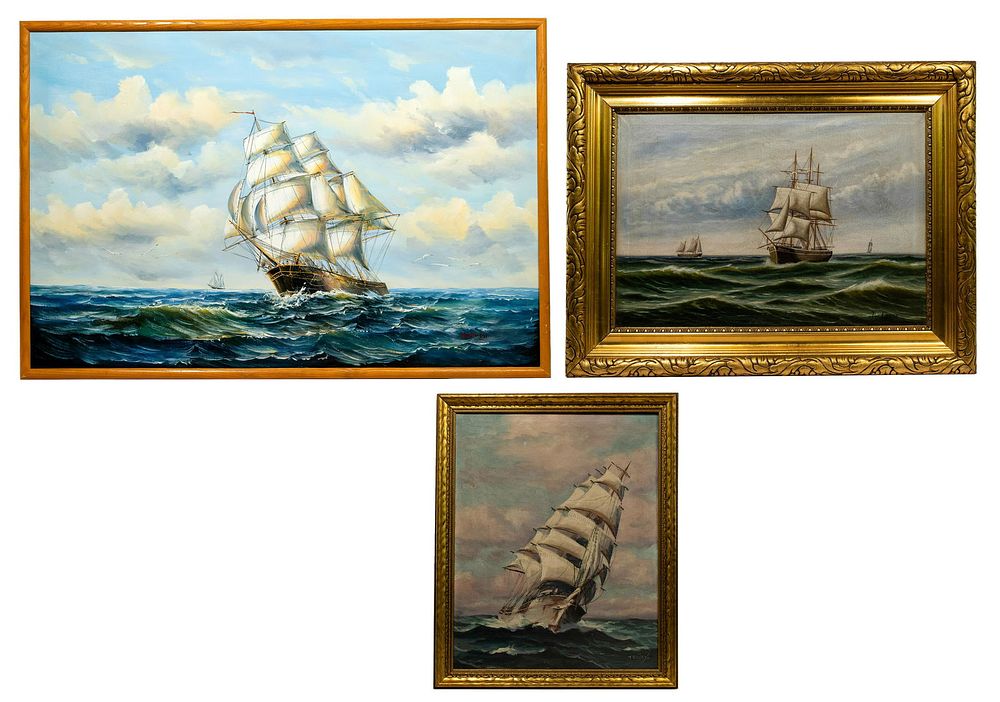 Lot 237: Multiple Artists Oils on Canvas
