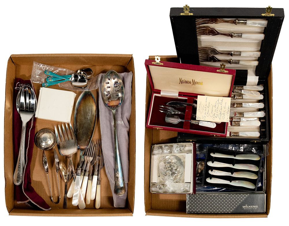 Lot 262: Silverplate and Mother of Pearl Utensil Assortment