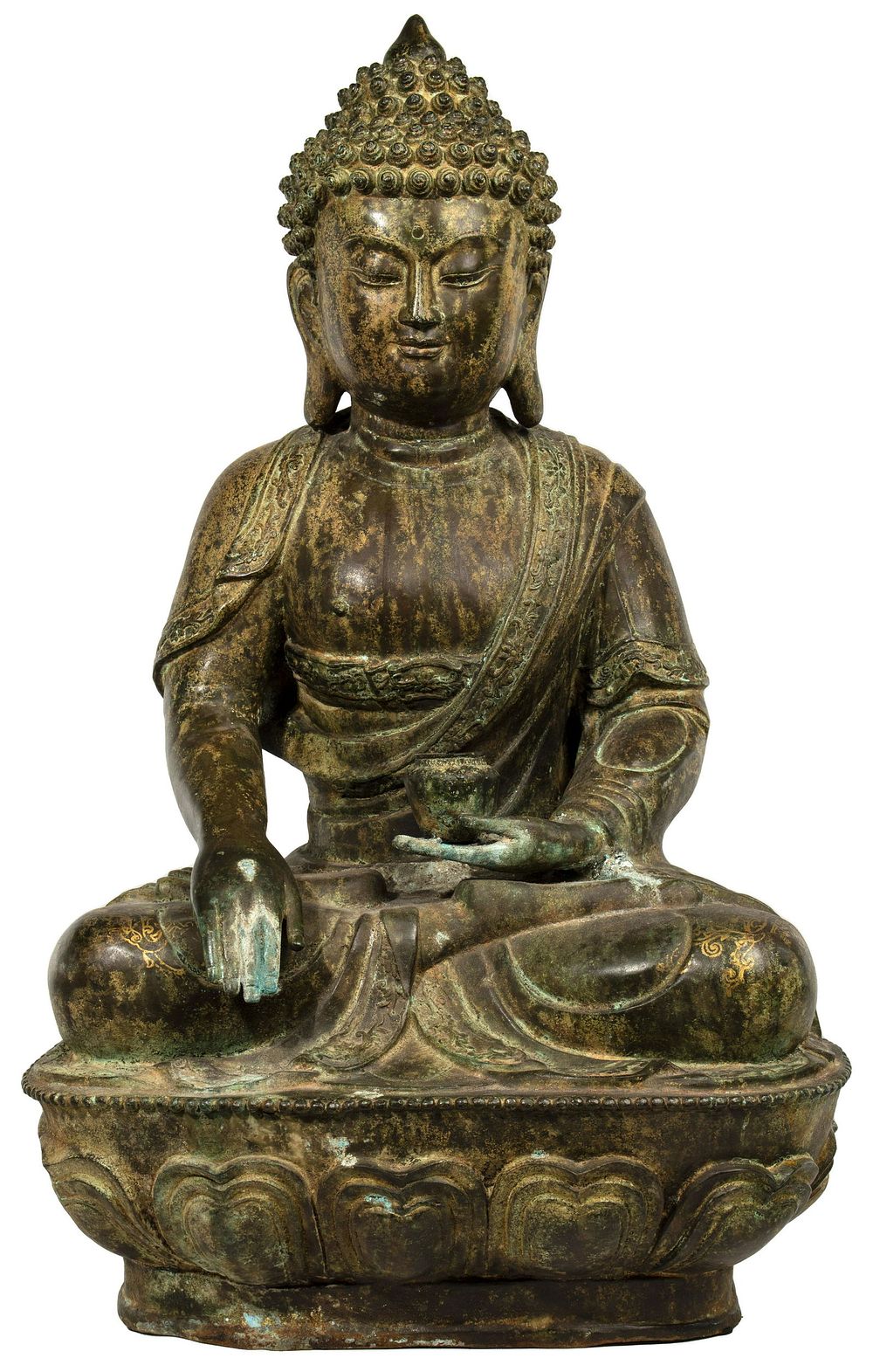 Lot 266: Asian Bronze Seated Buddha