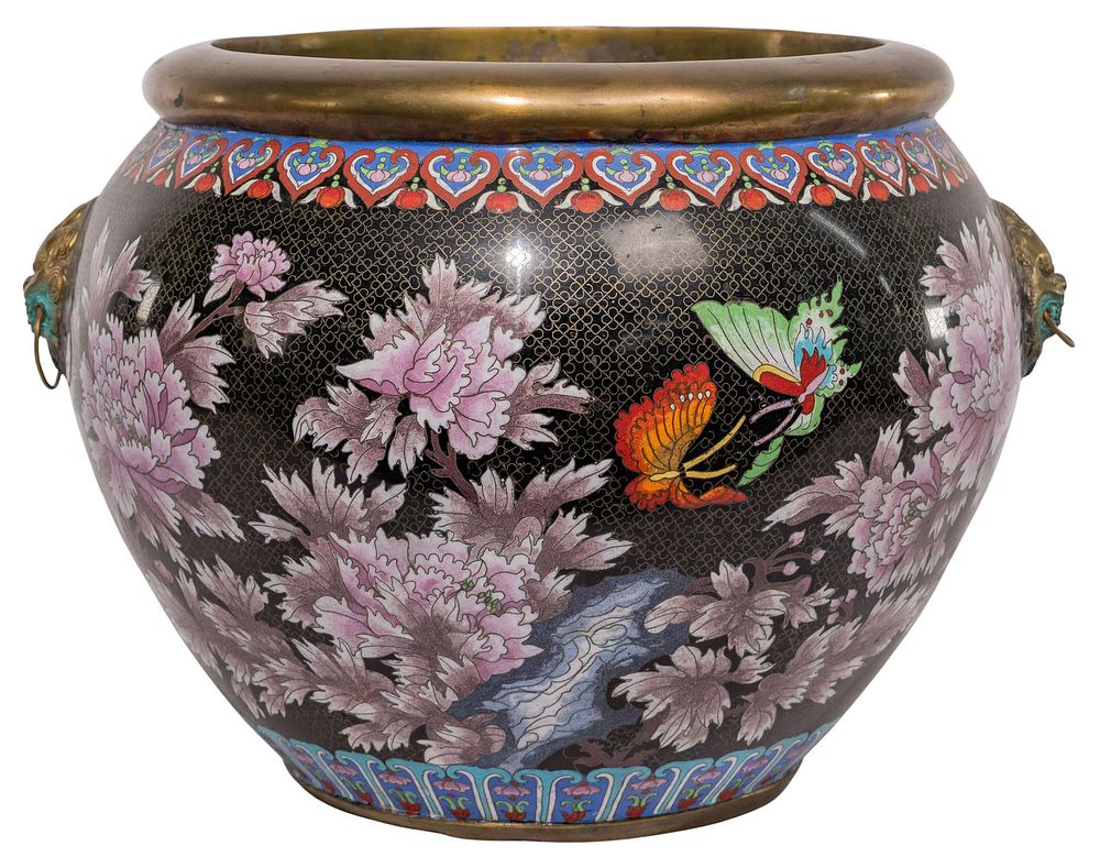 Lot 271: Asian Cloisonne Jardiniere