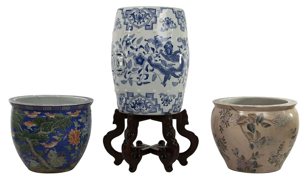 Lot 295: Chinese Ceramic Planter and Garden Stool Assortment