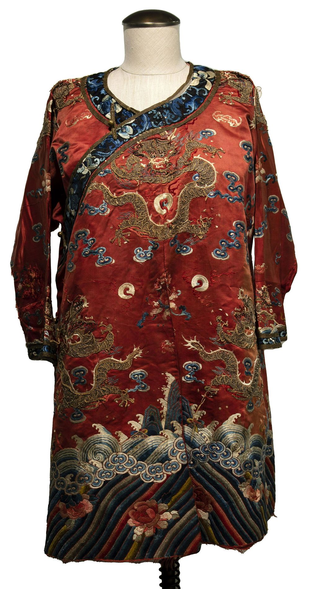 Lot 301: Chinese Embroidered Silk Robe