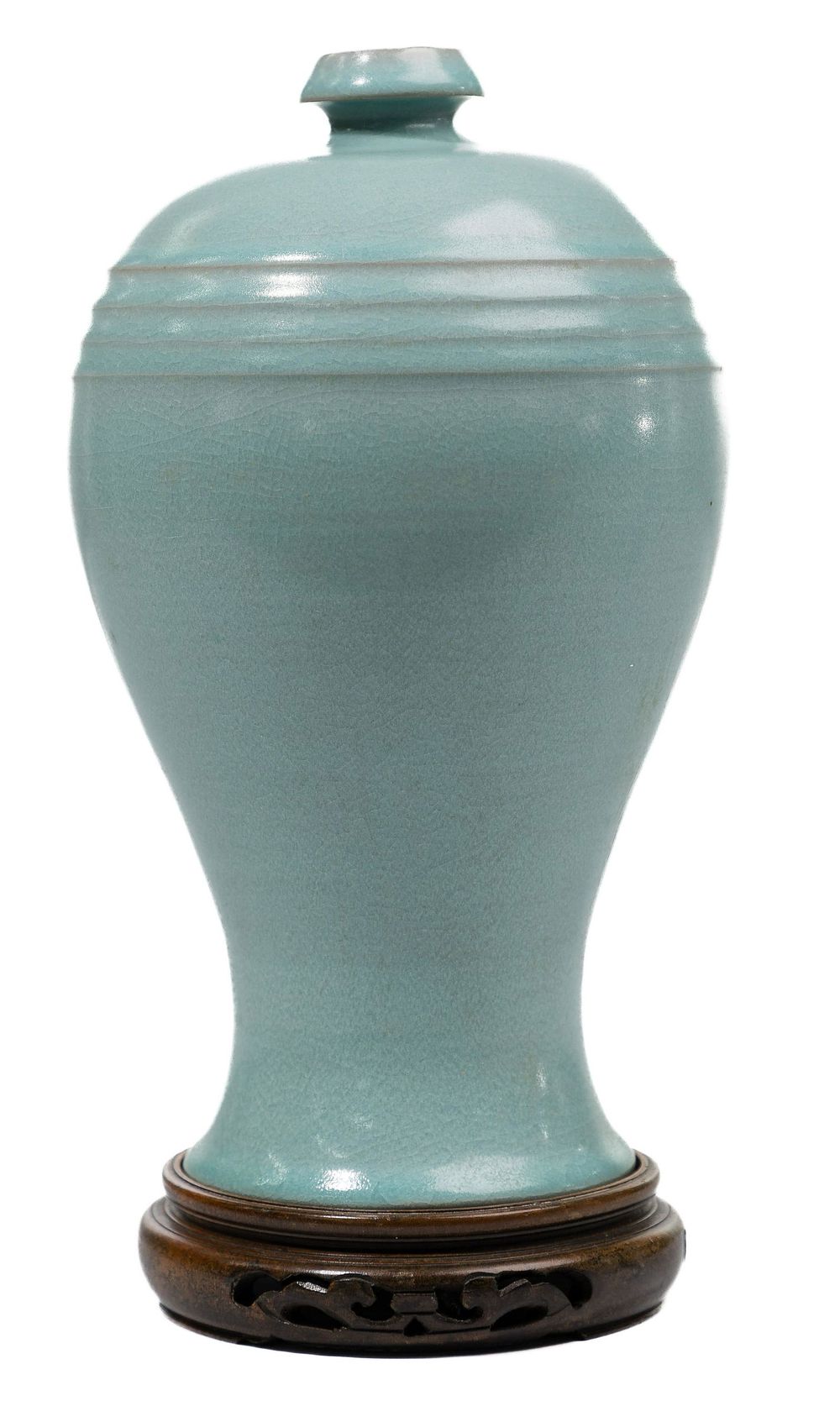 Lot 316: Chinese Ru Ware Style Porcelain Meiping Vase