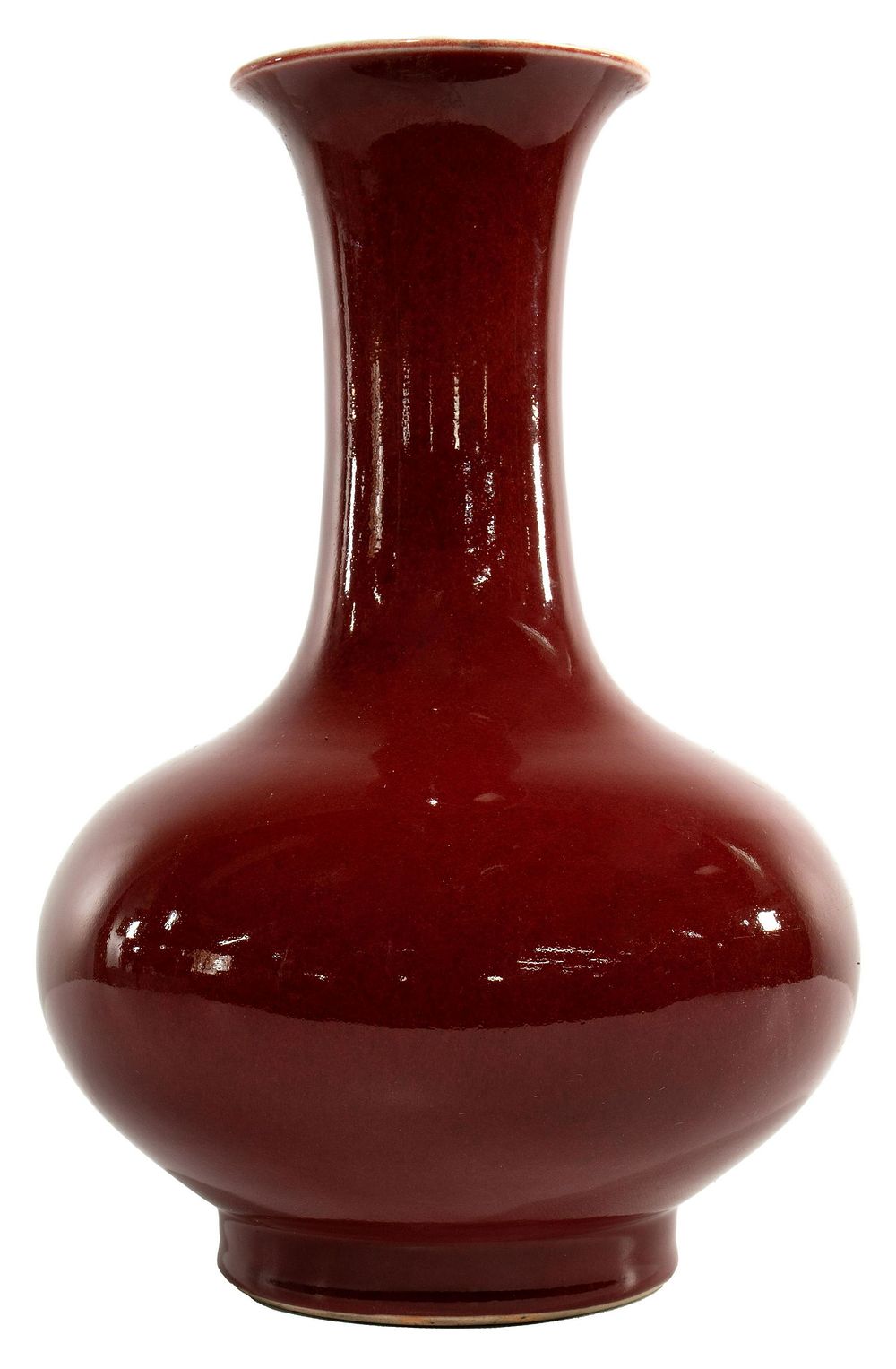 Lot 317: Chinese Sang de Boeuf Glazed Porcelain Globular Vase
