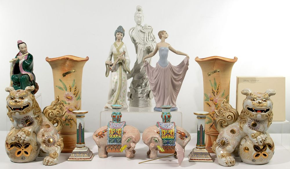 Lot 337: Asian and Decorative Ceramic Object Assortment