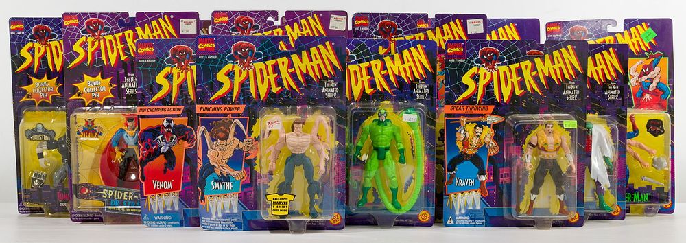 Lot 351: Spider-Man Animated Series Action Figure Collection