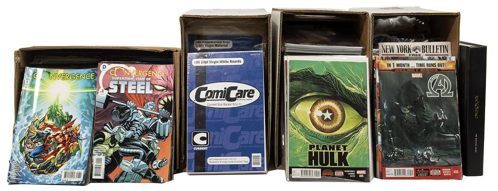 Lot 371: Comic Book and Accessory Assortment
