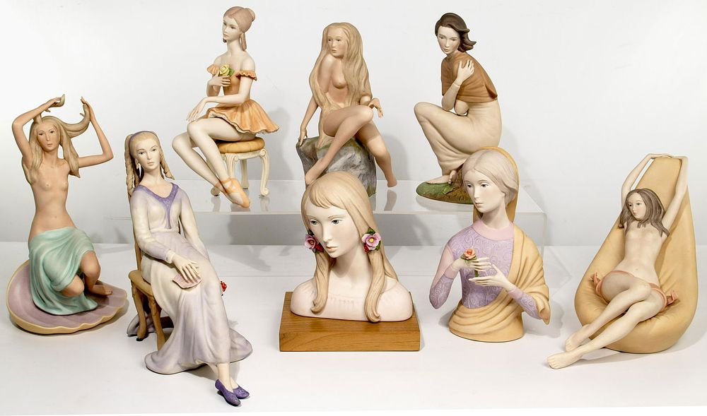 Lot 374: Lazlo Ispanky for Ispanky Porcelains Figurine Assortment