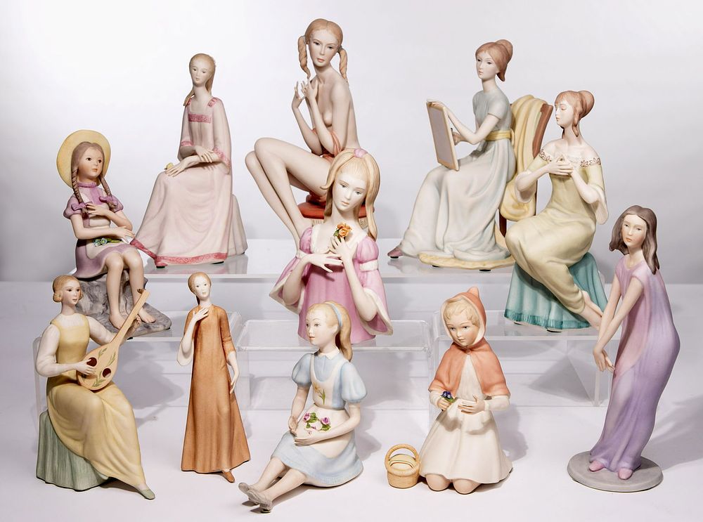 Lot 375: Lazlo Ispanky for Ispanky Porcelains Figurine Assortment