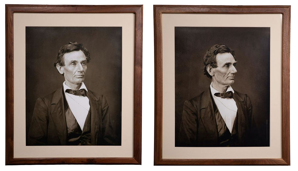 Lot 397: Alexander Hessler Lincoln Photographic Portraits