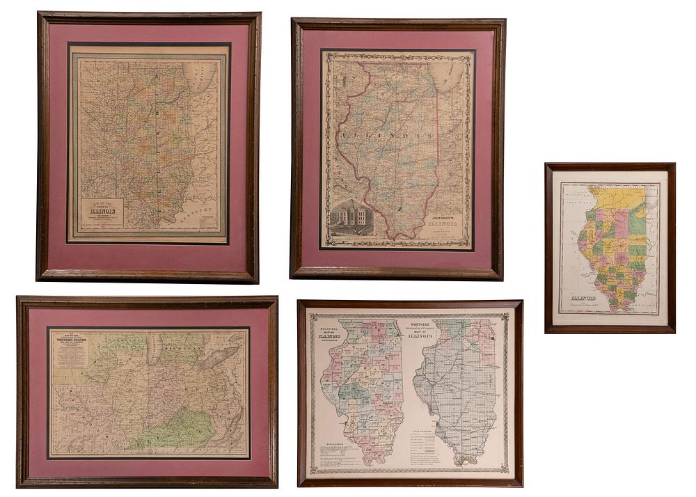 Lot 403: Illinois State Map Assortment