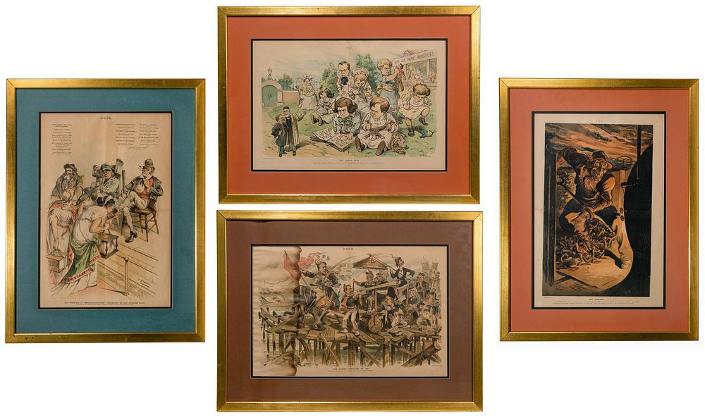 Lot 408: Political 'Puck' Cartoon Assortment