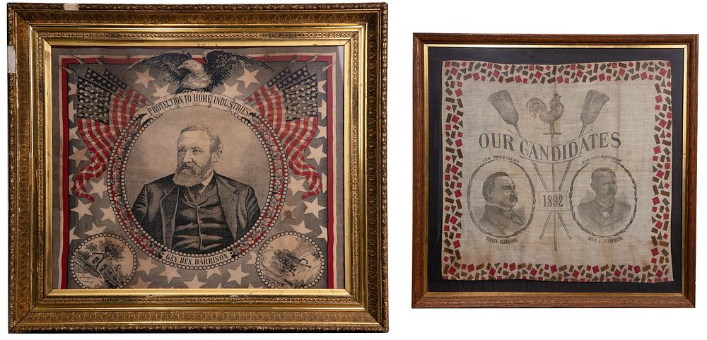 Lot 426: Political Themed Portrait Textiles