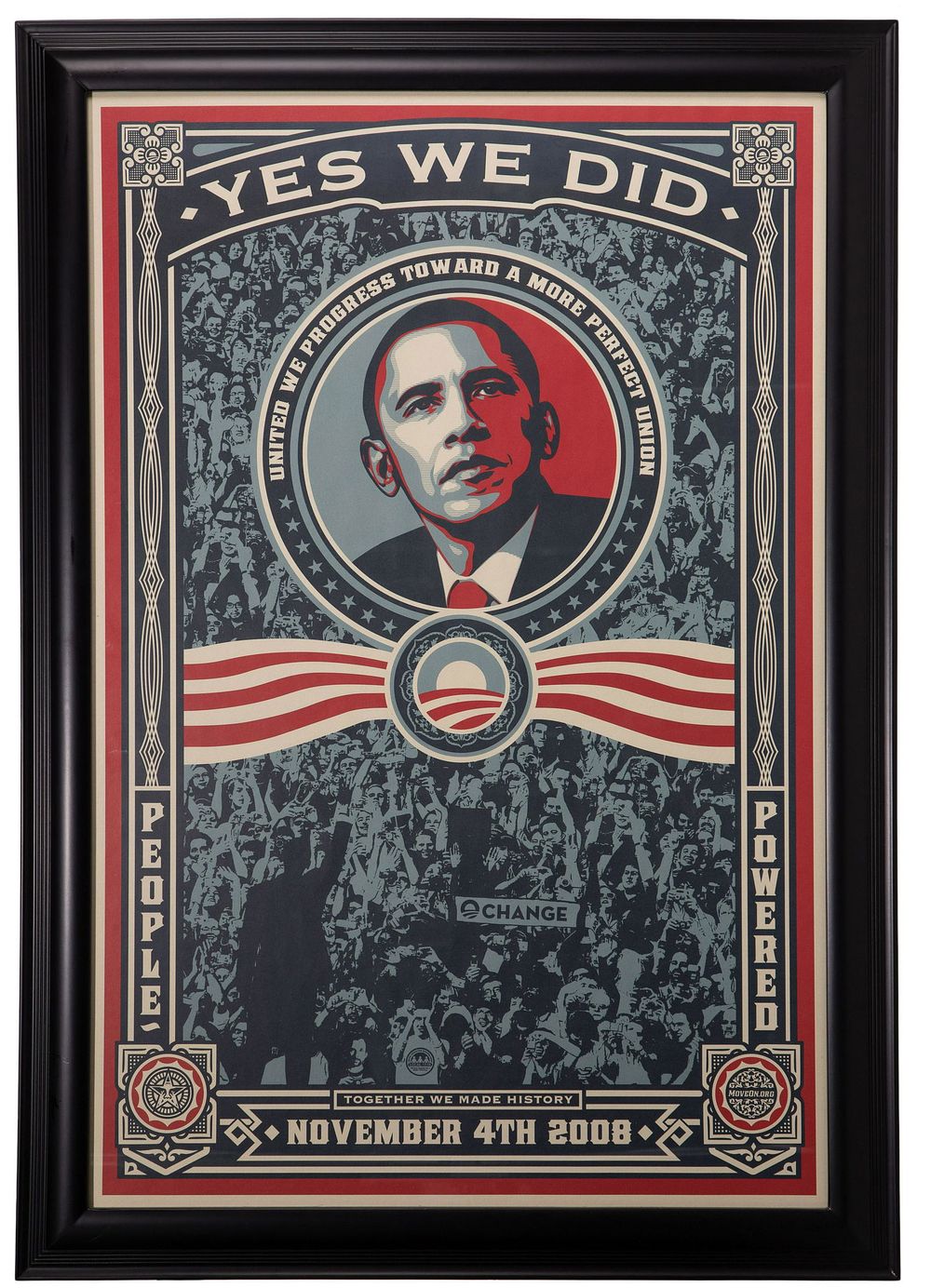 Lot 431: Shephard Fairey (American, b.1970) 'Yes We Did' Obama Poster