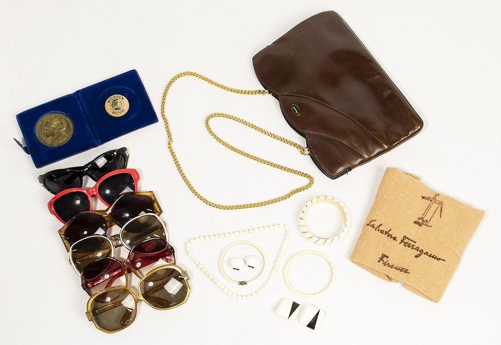Lot 447: Desk Accessory, Purse and Sunglass Assortment
