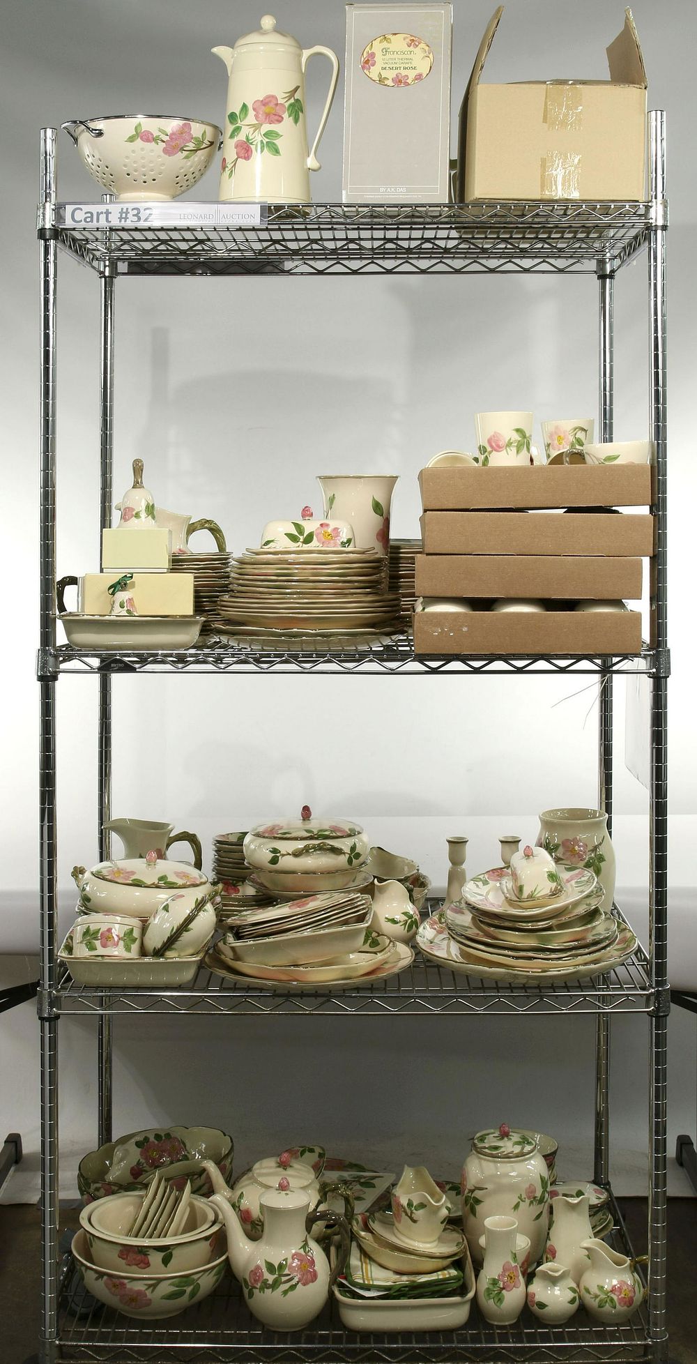 Lot 450: Franciscan 'Dessert Rose' Tableware Assortment
