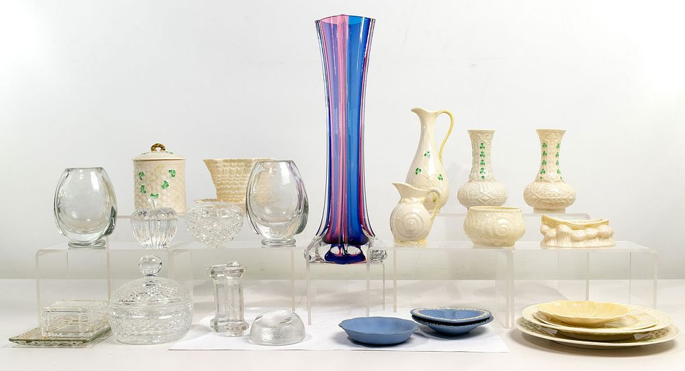 Lot 463: Belleek and Crystal Assortment