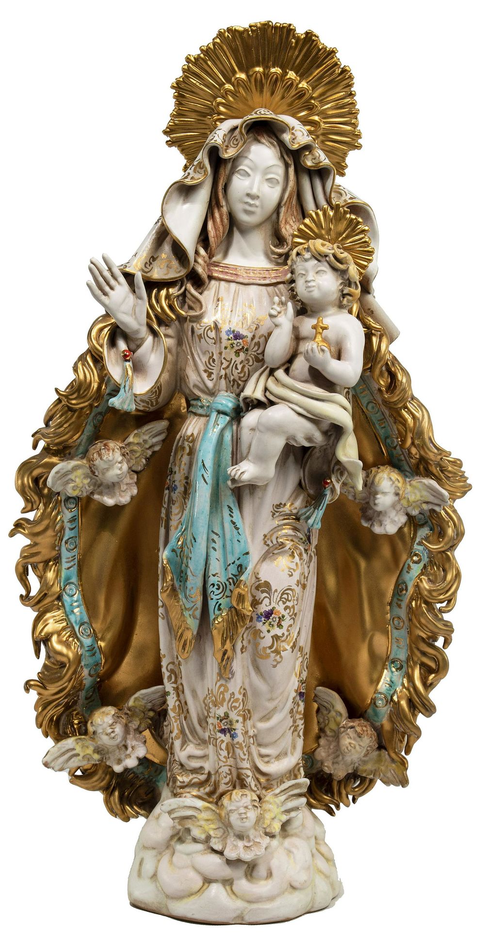 Lot 466: Perami 'Madonna and Child' Ceramic Figure
