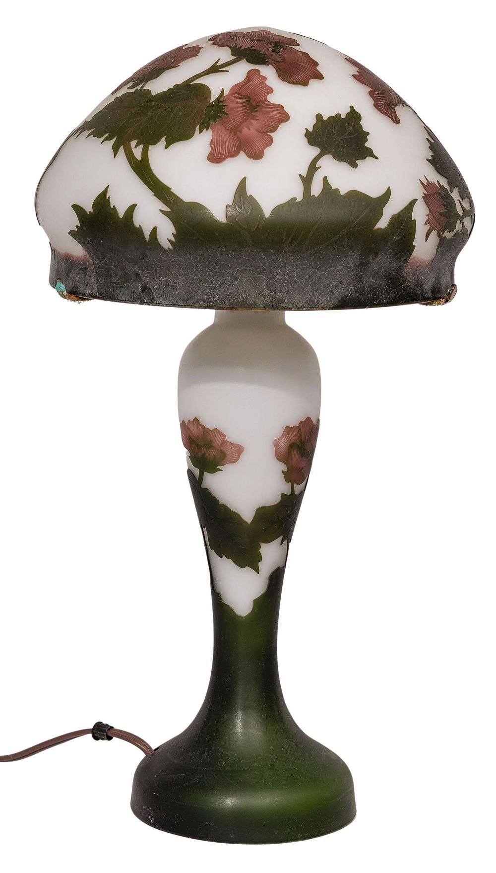 Lot 487: Dale Tiffany Cameo Glass Lamp