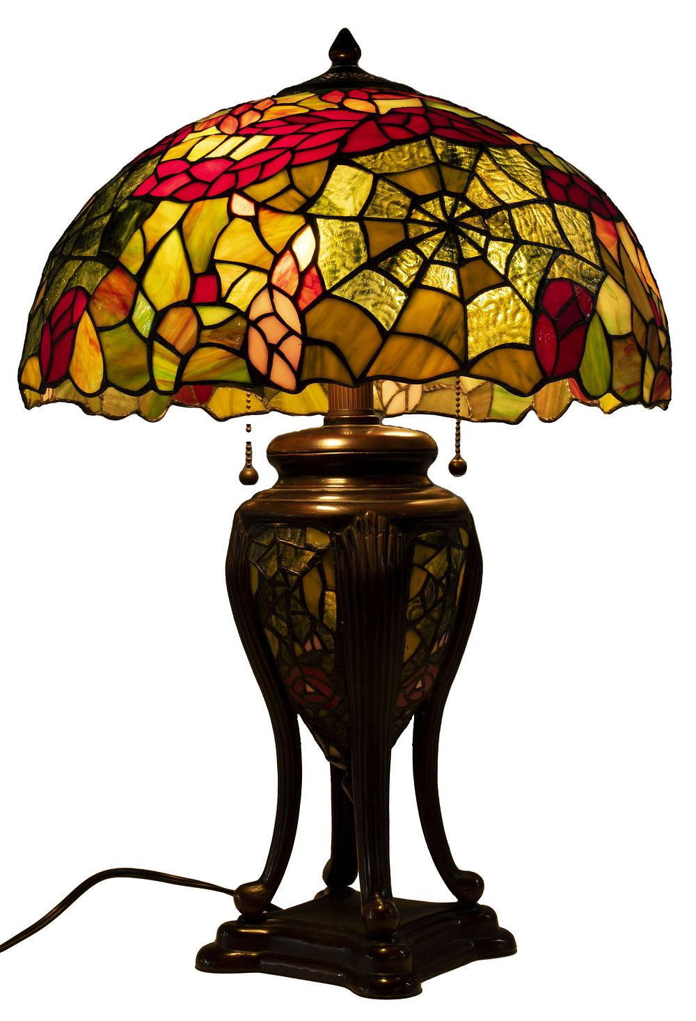 Lot 493: Tiffany Style Acrylic Table Lamp
