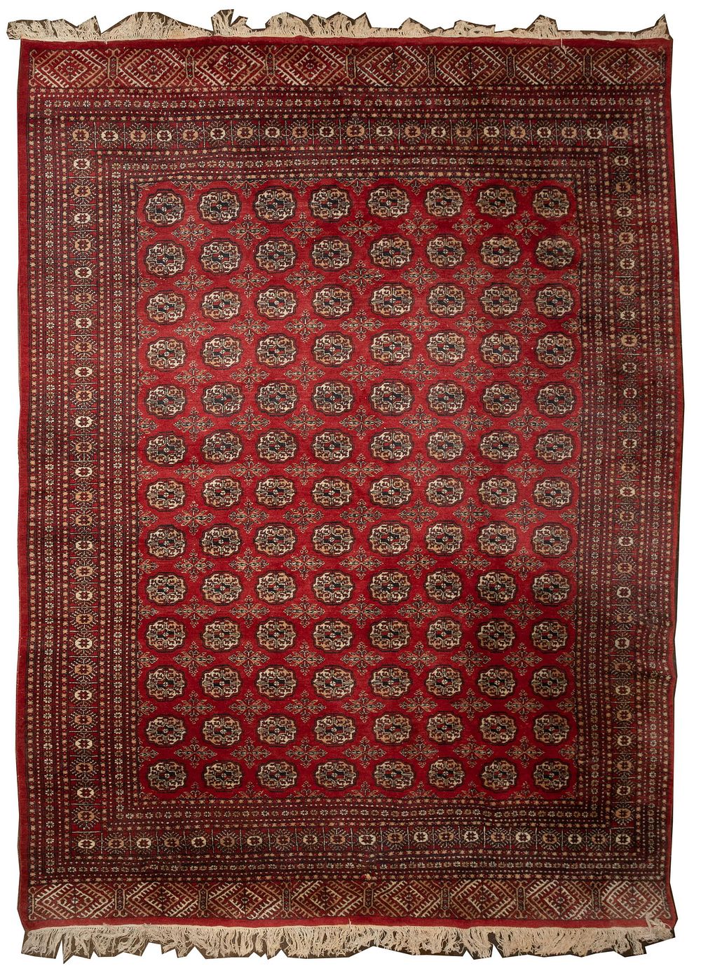 Lot 520: Persian Bokara Room Size Wool Rug