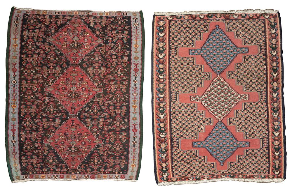 Lot 521: Persian Flat Weave Wool Rugs