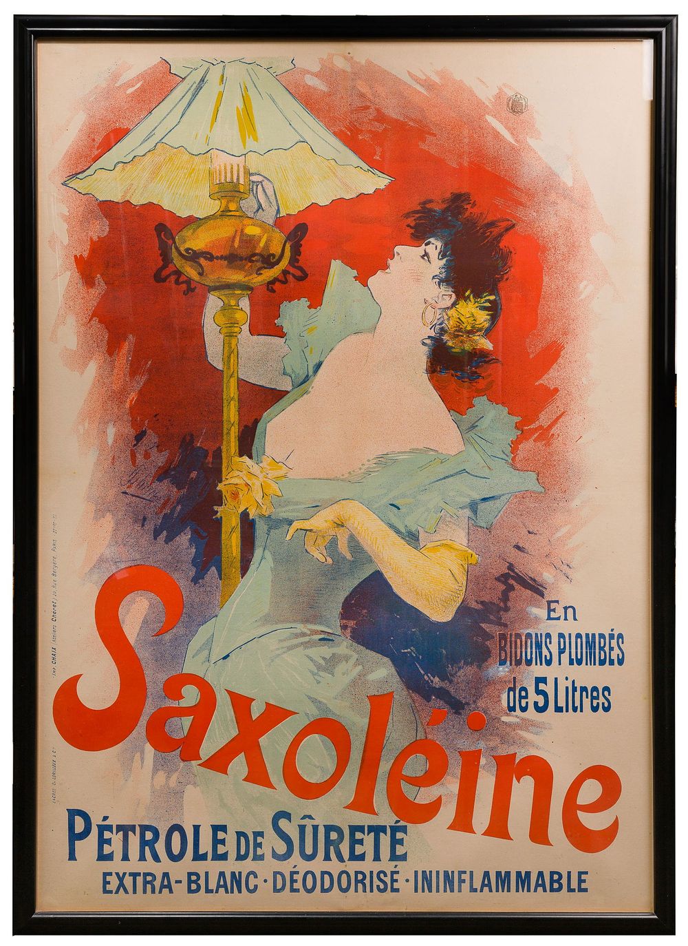 Lot 531: Jules Cheret (French, 1836-1932) 'Saxoleine' Poster