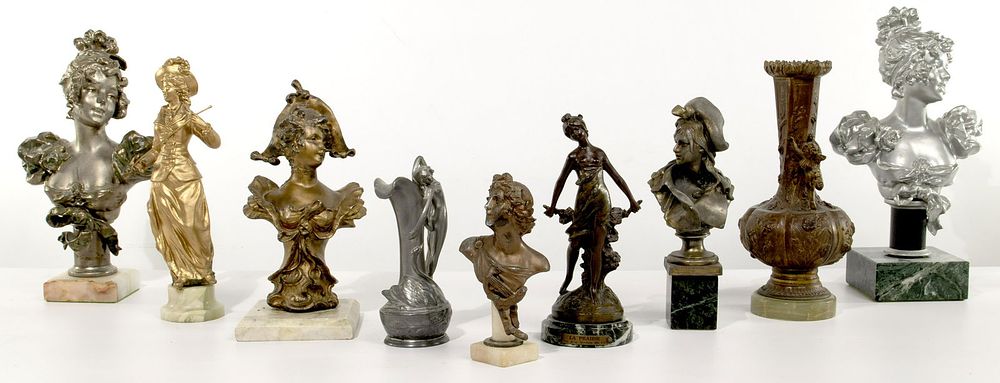 Lot 542: Metal Statue Assortment