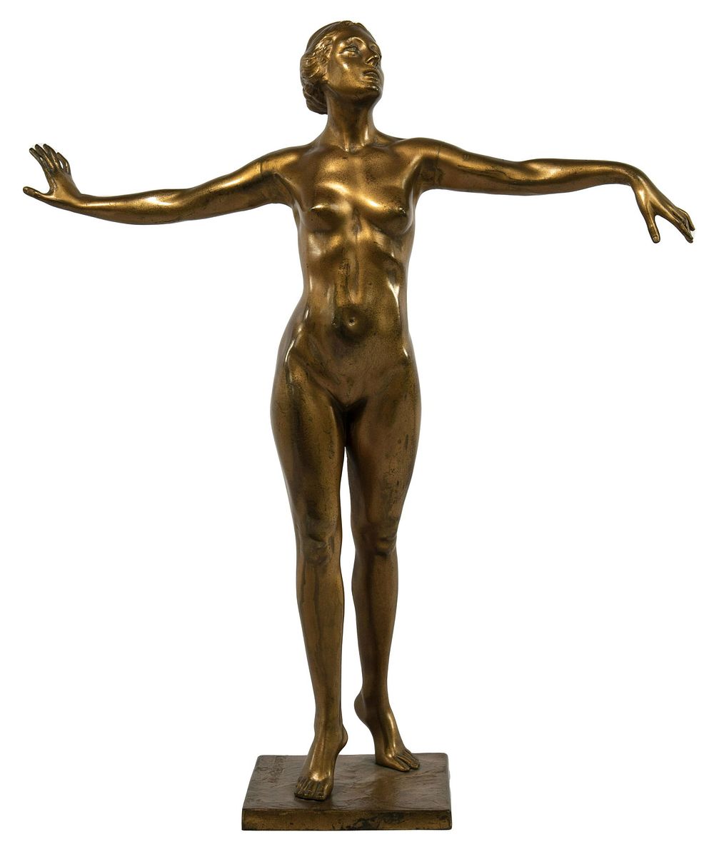 Lot 543: Otto Hoffman (German, 1885-1915) Bronze Statue