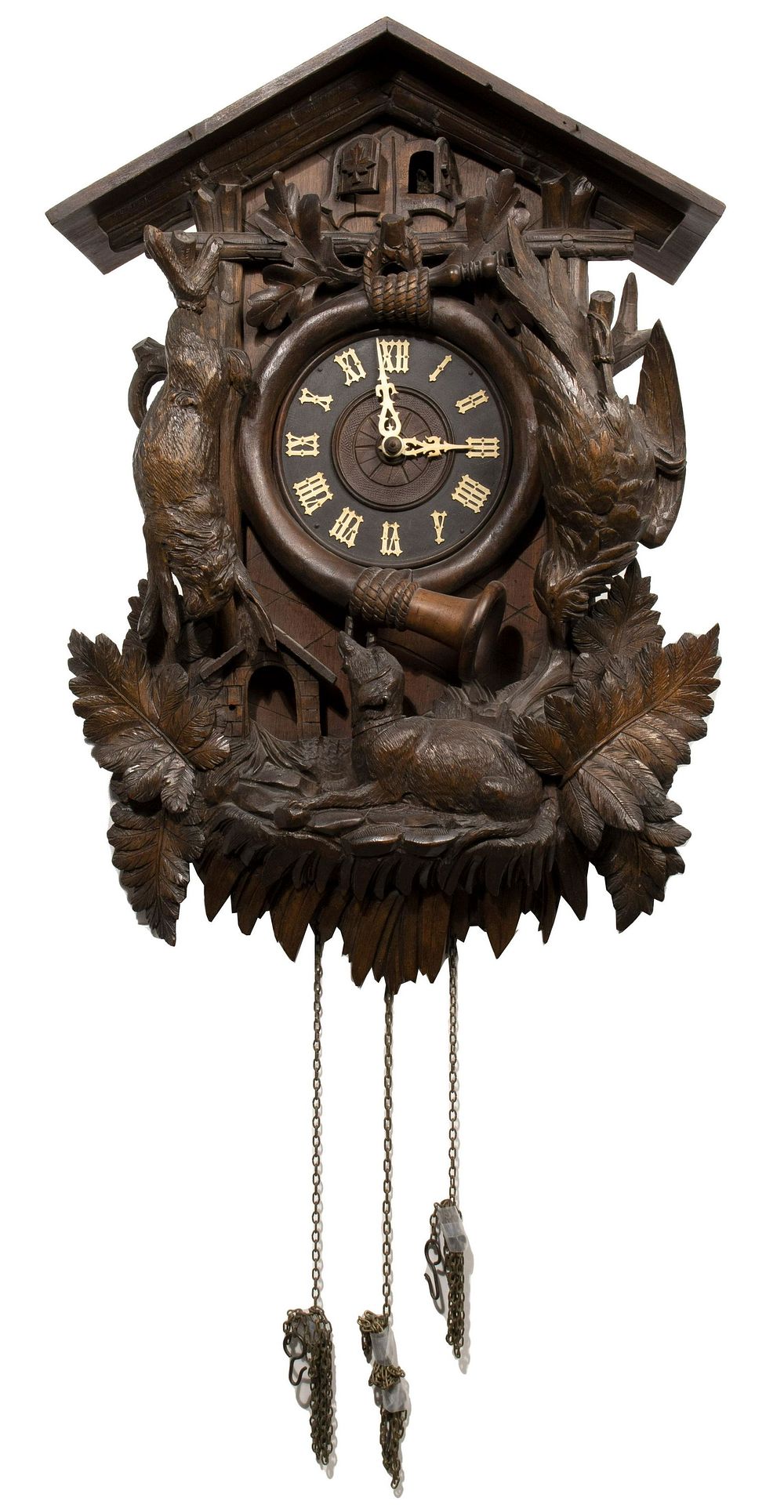 Lot 545: Black Forest Style Wood Cuckoo Clock
