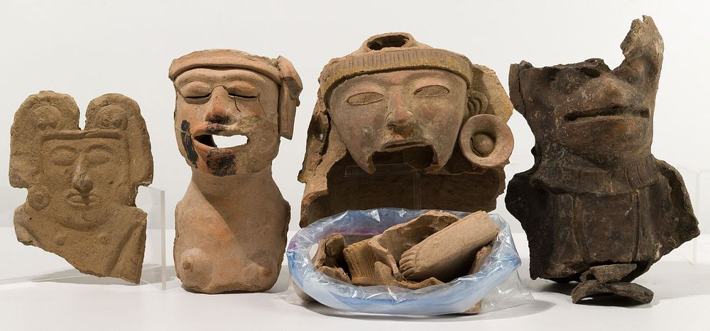 Lot 560: Pre-Columbian Style Effigy Pottery Assortment