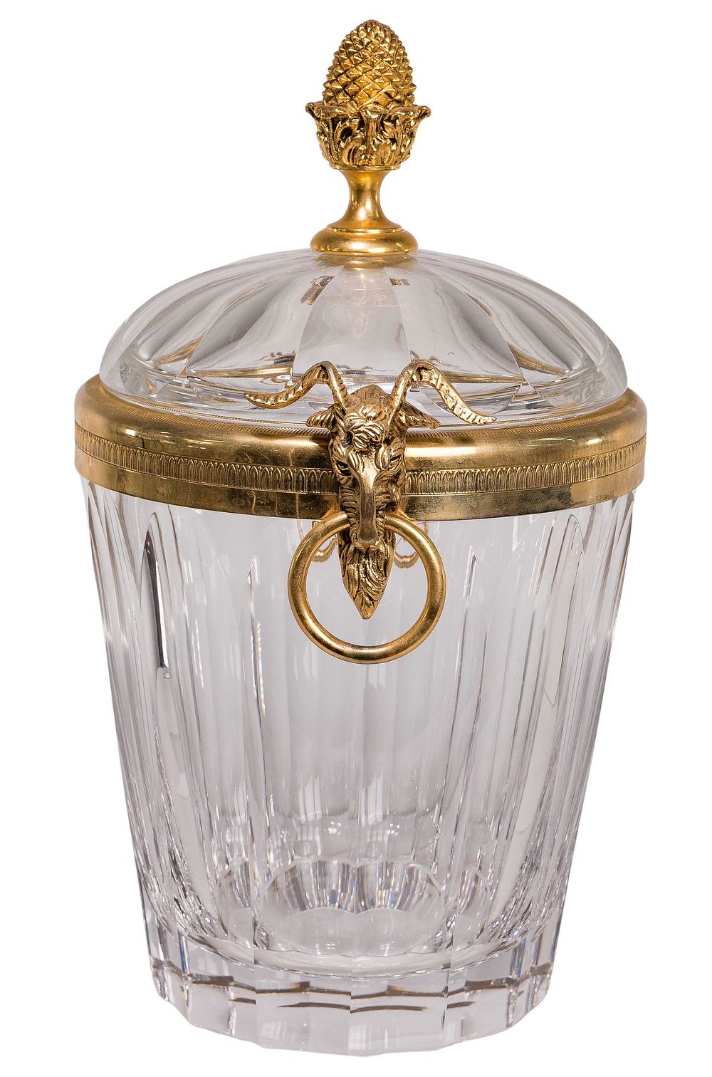 Lot 594: Martin Benito Crystal Dore Bronze Champagne Bucket