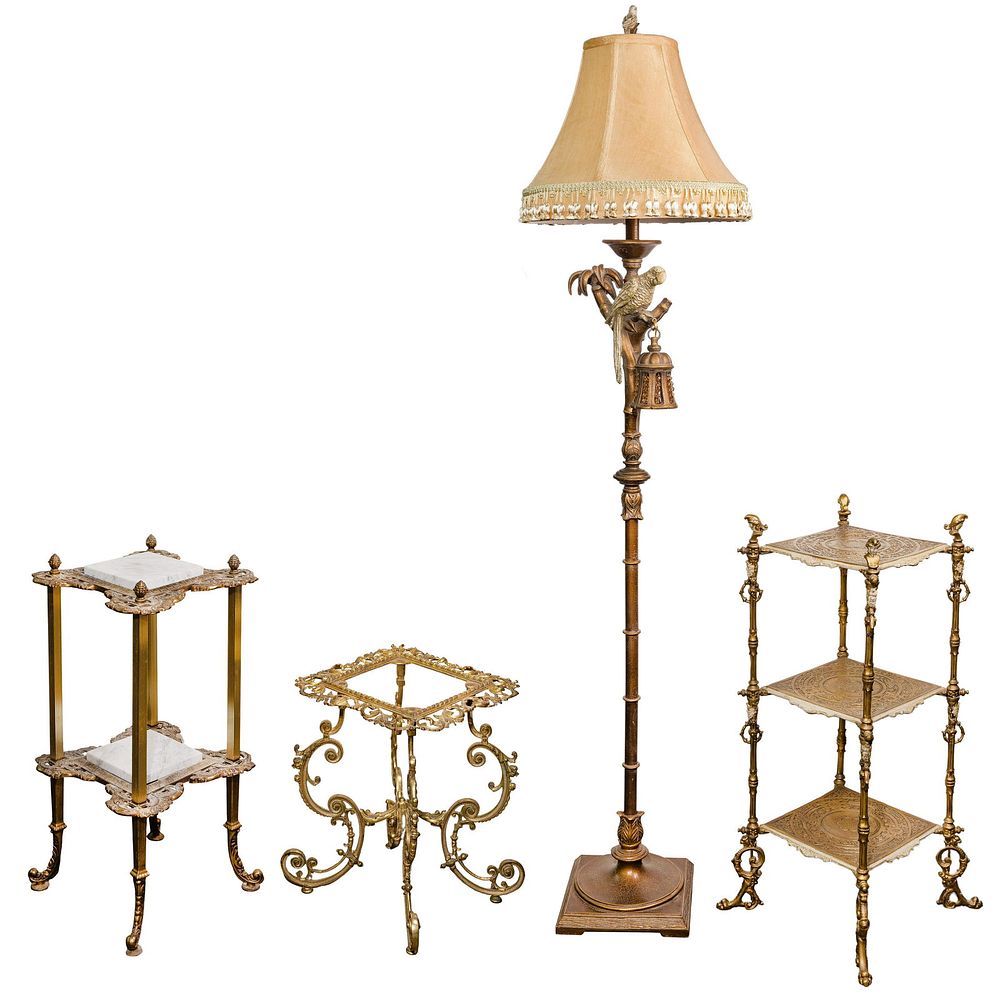 Lot 609: Gilt Metal Stand Assortment