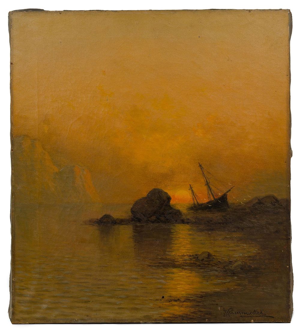 Lot 175: John Olsen Hammerstad (Norwegian, 1842-1925) Oil on