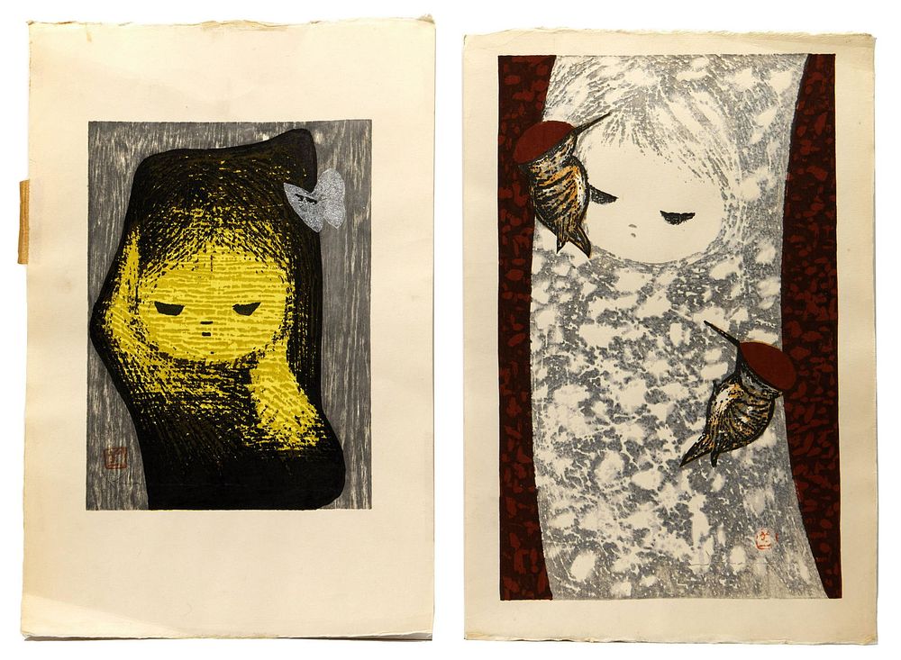 Lot 194: Kaoru Kawano (Japanese, 1916-1965) Woodblock Prints