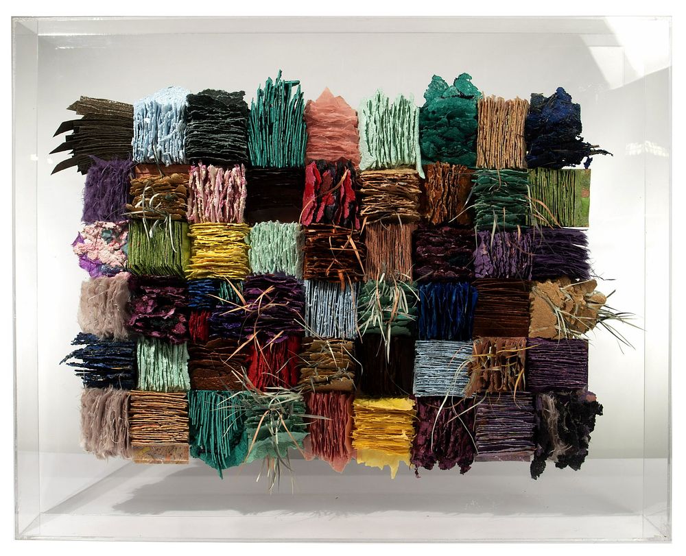 Lot 200: D. Johnson Handmade Paper Relief Sculpture