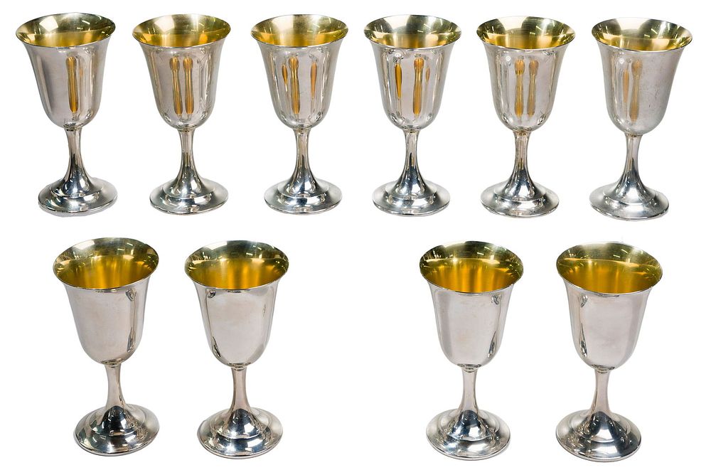 Lot 210: International 'Lord Saybrook' Sterling Silver Goblets