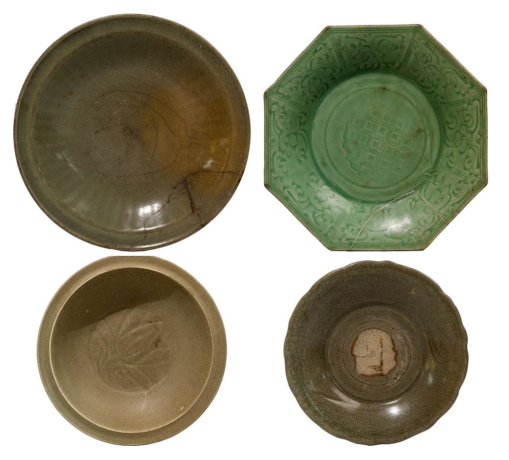 Lot 237: Thai Style Celadon Ceramics Assortment