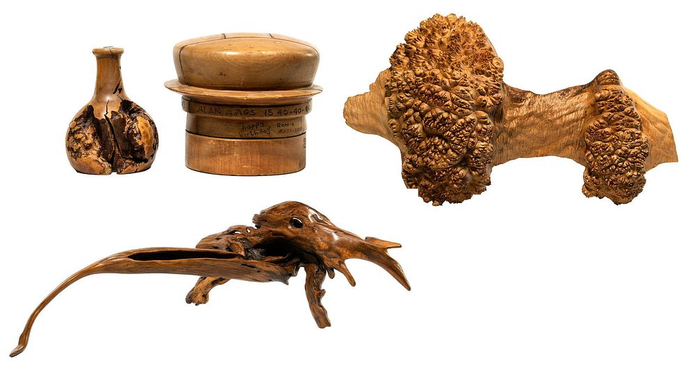 Lot 302: Natural and Carved Wood Object Assortment