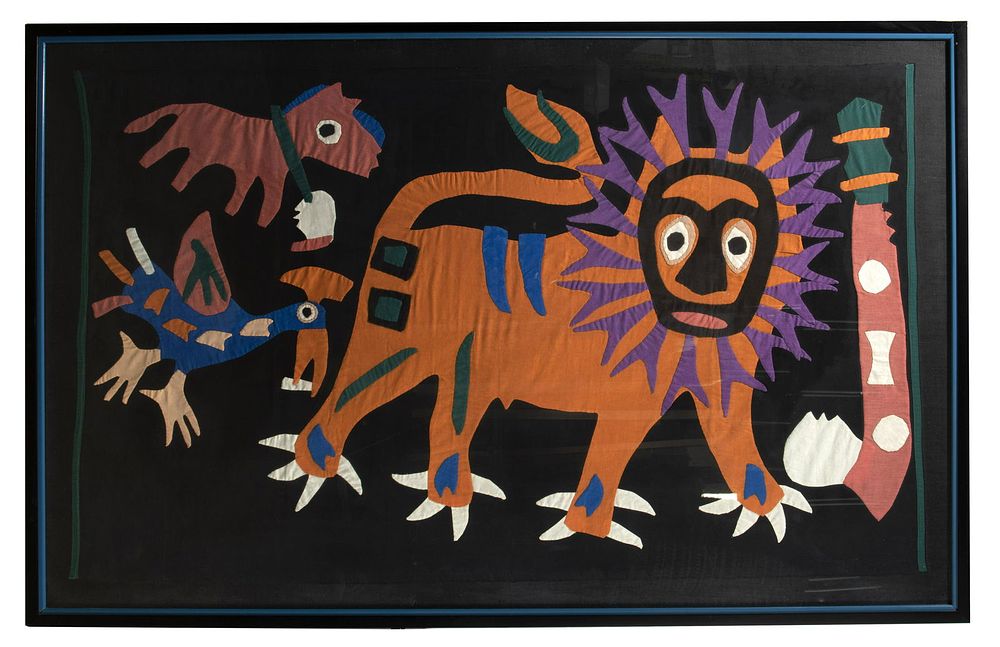 Lot 309: Lion Fabric Mola