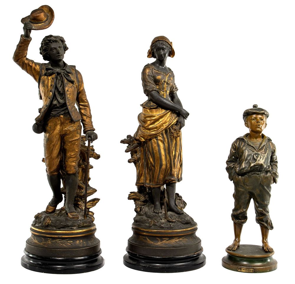 Lot 336: Cast Spelter Statue Assortment