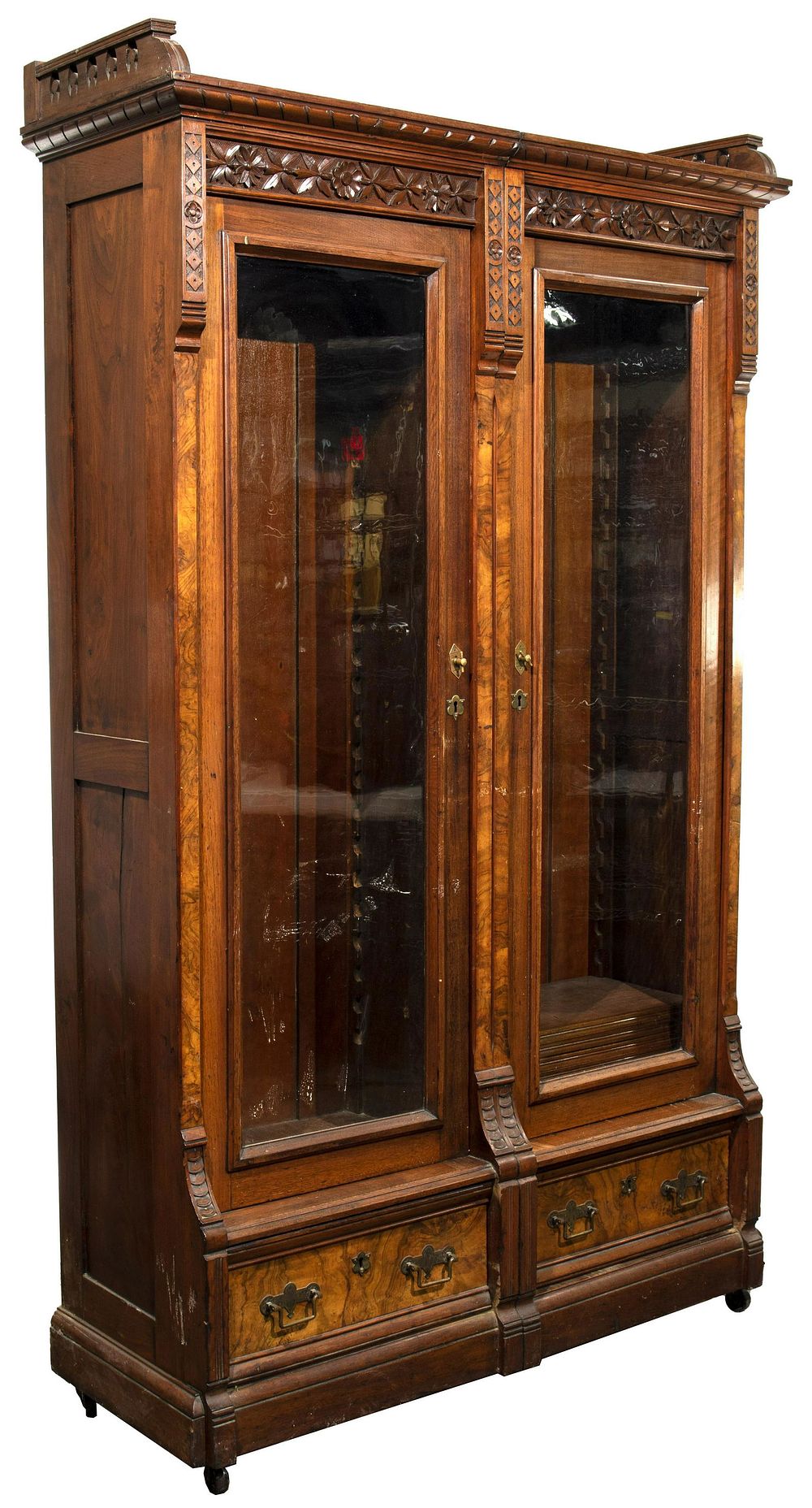 Lot 370: American Eastlake Mahogany Display Cabinet